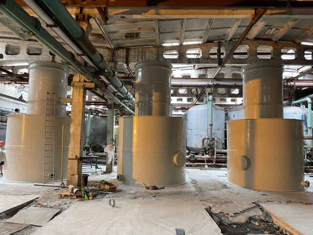 Полипропиленовый декарбонизатор для водоканала Санкт-Петербурга, Полипропилен (PP)